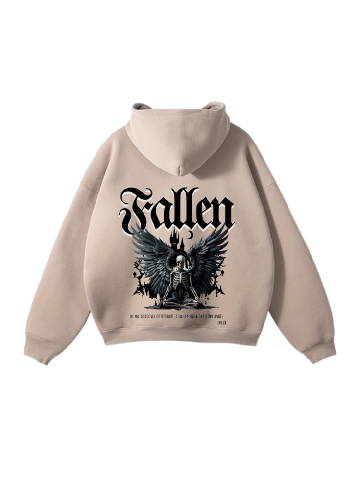 FALLEN SKULL WHITE HOODIE